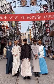 0131五个帅哥舞蹈横幅