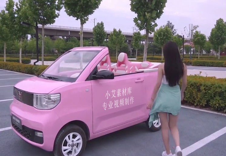 0132小姐姐粉车五菱宏光