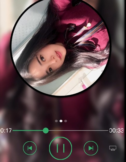 0186QQ音乐播放器照片圆碟旋转歌曲